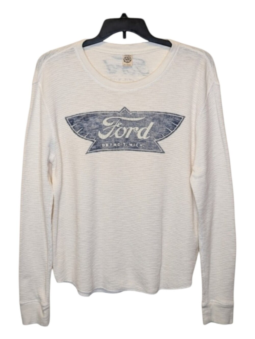 Lucky Brand Ford Motor Co Detroit Waffle Knit Thermal Shirt Men’s L